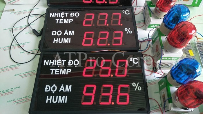 bảng điện tử đo nhiệt độ độ ẩm