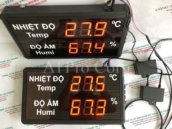 bảng điện tử hiển thị nhiệt độ độ ẩm